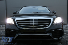 Calandre Grille avant pour Mercedes Classe S W222 2014-08.2020 S63 S65 Look Chrome-image-6097026