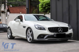 Calandre Grille pour Mercedes Classe SLC R172 Facelift 16-19 GT-R Panamericana Design Noir-image-6068642