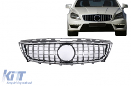 Calandre Grille pour Mercedes CLS W218 C218 X218 2011-2014 GT-R Panamericana Look-image-6102142