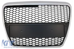 image-42-Calandre pour Audi A6 4F 4F2 C6 04-11 Limousine Avant RS Look Matte Silver