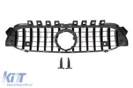 Calandre pour Mercedes A W177 V177 04.18-22 GT-R Panamericana Look Noir-image-6091614