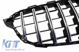 Calandre pour Mercedes Classe C W205 S205 A205 C205 14-18 GT-R Look Panamericana-image-6033805