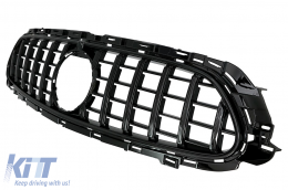 Calandre pour Mercedes Classe E Facelift W213 S213 C238 A238 Sport Line 2020+ GT-R Panamericana Design Noir-image-6079079
