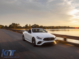 Calandre pour Mercedes Classe E Facelift W213 S213 C238 A238 Sport Line 2020+ GT-R Panamericana Design Noir-image-6079082