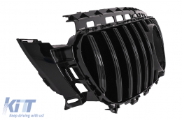 Calandre pour Mercedes E W213 S213 C238 A238 16-19 GT-R Panamericana Look Noir-image-6042672