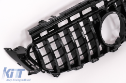 Calandre pour Mercedes E W213 S213 C238 A238 16-19 GT-R Panamericana Look Noir-image-6050757