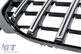 Calandre pour Mercedes GLB-Class X247 Facelift Standard (07.2023-2026) GT-R Panamericana Design Chrome-image-6128574