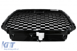 Calandre sans badge pour Audi A3 8V Facelift 17-18 Noir Brillant Look RS3-image-6098481
