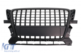 image-47-Calandre Sans emblème Nid d'abeille Grille pour Audi Q5 8R 2008-2011 Noir mat