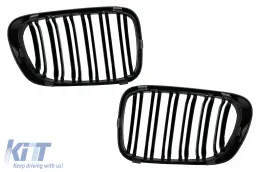 Calandres pour BMW 3 E46 Coupé Cabrio Non Facelift 99-02 Double Stripe M Look-image-6081952