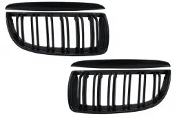 image-44-Calandres pour BMW 3er E90 E91 PreLCI 05-08 Double Bande M Look Noir Brillant