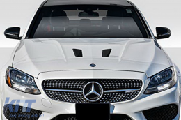Capot avant Bonnet pour Mercedes Classe C W205 S205 C205 A205 2014+ GT Look-image-6070278