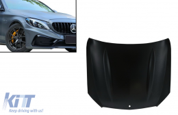 Capot avant Bonnet pour Mercedes Classe C W205 S205 C205 A205 2014+ C63 Look-image-6070455