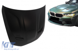 Capuche Bonnet pour BMW Série 5 G30 Berline G31 Touring G38 2017-2019 M5 CS Look-image-6094615