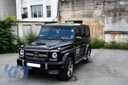 Capuche Scoop Bonnet pour Mercedes Classe G W463 89-17 C197 Obsidienne Noir ABS-image-6003704