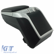 Car Armrest Black-Silver Armster 2 Look Universal 22250