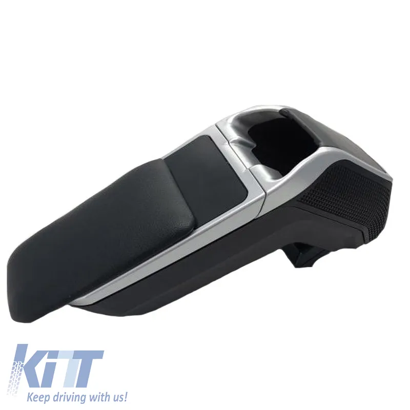 Car Armrest Black-Silver Armster 2 Look Universal 22250