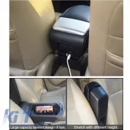 Car Armrest Black-Silver With USB Universal 22260-image-6299340
