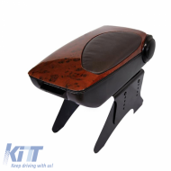 Car Armrest Classic With Drink Holders Brown Universal 22206