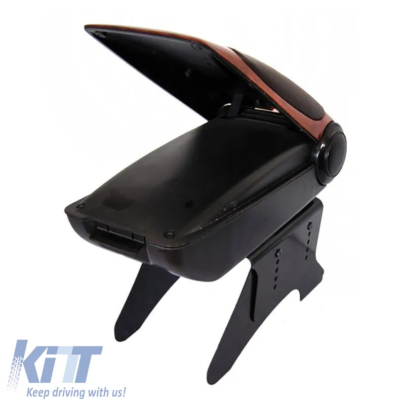 Car Armrest Classic With Drink Holders Brown Universal 22206