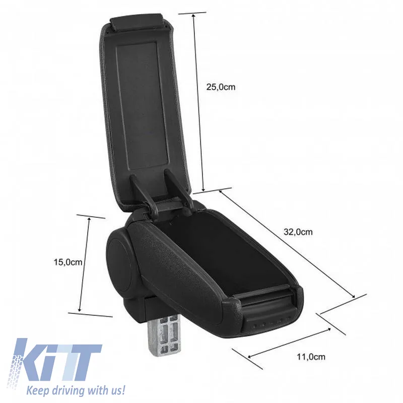 Car Armrest "Oem" Design suitable for Opel Astra J 2009-2015 Black