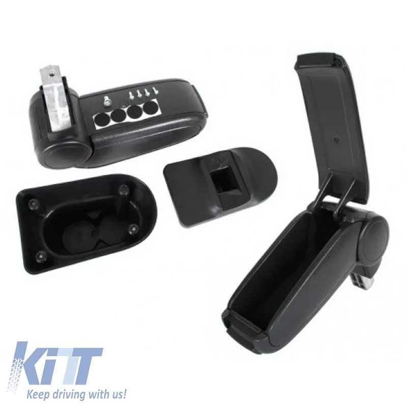 Car Armrest suitable for Peugeot 207 06-14 Black
