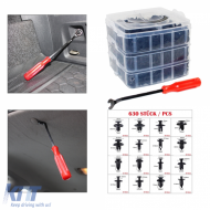 Car Auto Rivet Fastening Clips Set Trim Removal Tool 630-piece