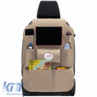 Car Back Seat Organizer Otom Exclusive From Artificial Leather Beige Color 77.5cm x 49cm Universal 1 Piece ORG-103