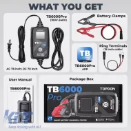 Car Battery Charger & Tester suitable for Topdon 6/12 Volt 6 Amper TB6000PRO-image-6315425