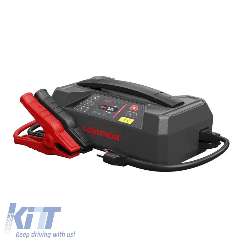 Car Booster, Battery Charger & Tester, Powerbank, Led Light 5 in 1 Lokithor JTC4250 LifePO4 12 Volt 4250A