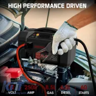 Car Booster, Powerbank, Car Washer 1.5 MPA Cordless, Compressor 150PSI, Led Light 5 in 1 Lokithor AW401 12 Volt 2500A-image-6304747