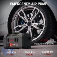 Car Booster, Powerbank, Car Washer 1.5 MPA Cordless, Compressor 150PSI, Led Light 5 in 1 Lokithor AW401 12 Volt 2500A-image-6304749