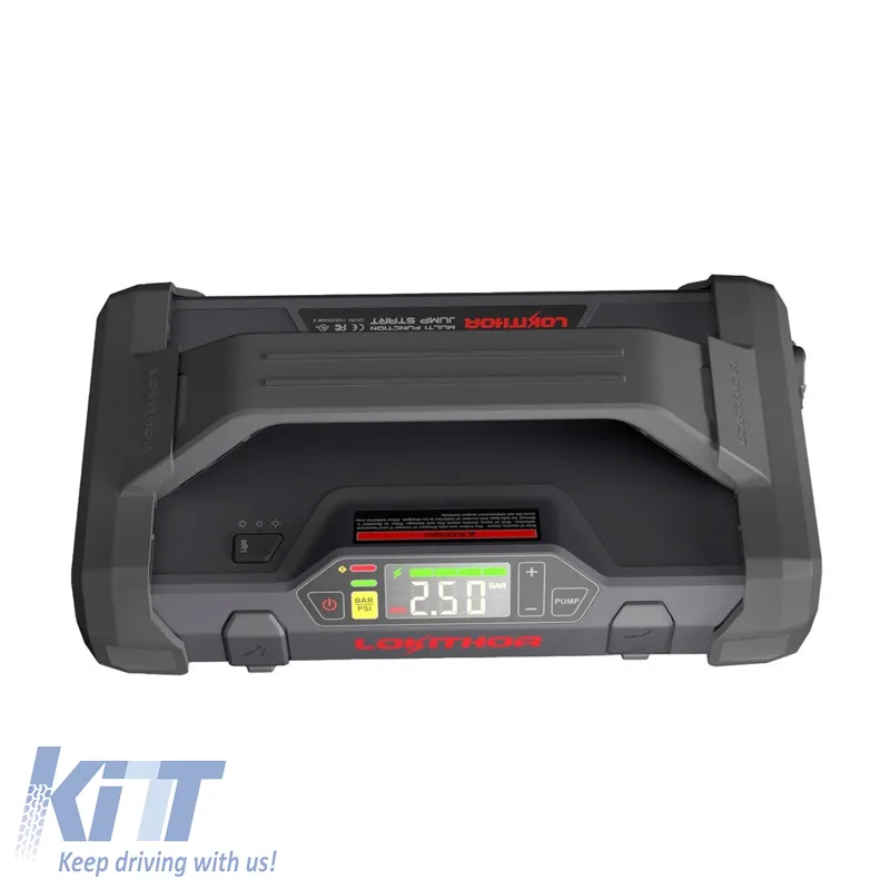 Car Booster, Powerbank, Compressor 150PSI, Led Light 4 in 1 Lokithor JA301 12 Volt 2000A