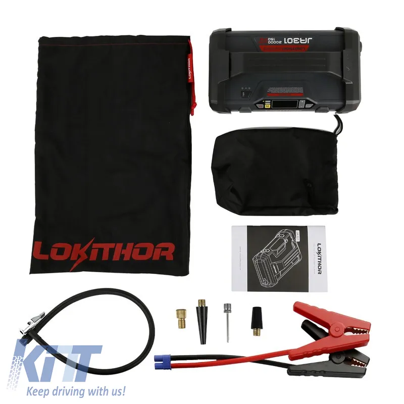 Car Booster, Powerbank, Compressor 150PSI, Led Light 4 in 1 Lokithor JA301 12 Volt 2000A