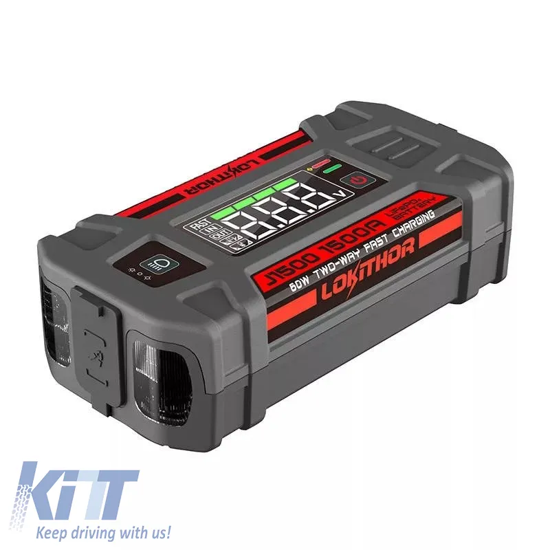 Car Booster, Powerbank, Led Light 3 in 1 Lokithor J1500 12 Volt 1500A