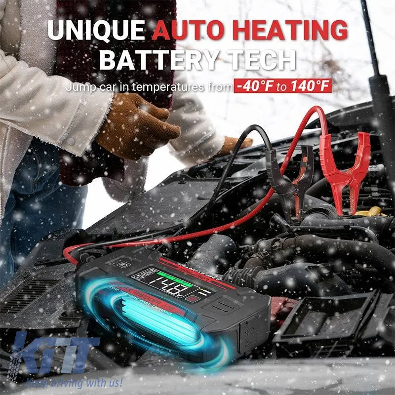 Car Booster, Powerbank, LED Light 3 in 1 Lokithor J401X 12 Volt 2500A with -40°C Start Tech