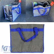 Car Boot Organizer & Shopping Bag Gray / Blue 38x20x31cm