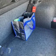 Car Boot Organizer & Shopping Bag Gray / Blue 38x20x31cm-image-6304678