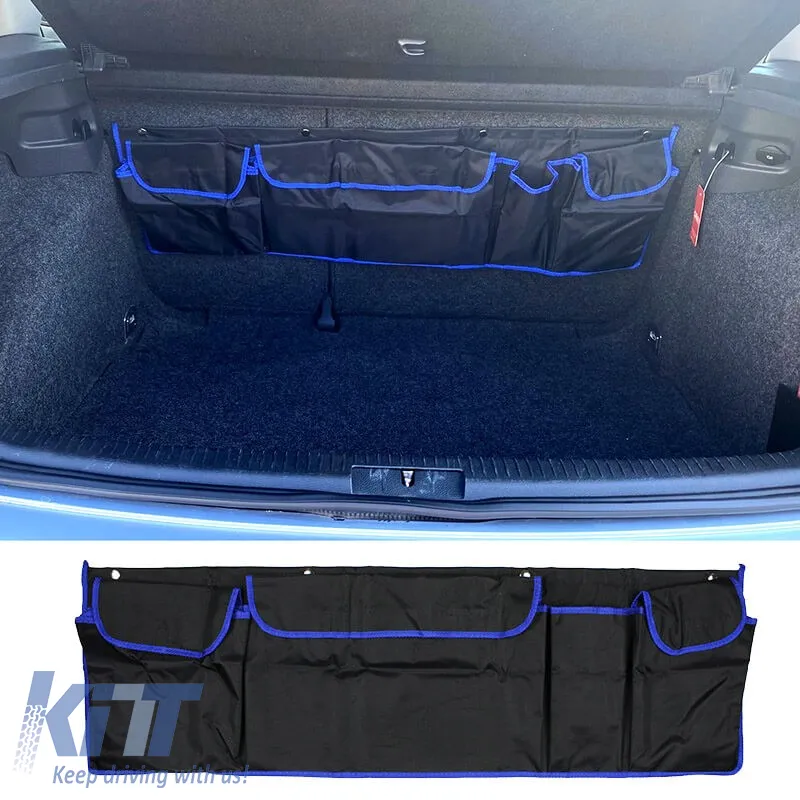 Car Boot Organizer suitable for Black / Blue 95x30cm 17172