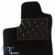 Car Carpets suitable for Smart W453 2014+ With One Emblem Black 2 Pieces-image-6302615
