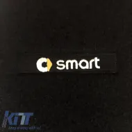 Car Carpets suitable for Smart W453 2014+ With One Emblem Black 2 Pieces-image-6302617