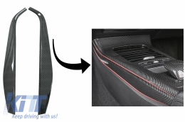 image-3-Car Center Console Panel Side Decorative Trim Cover Suitable for Mercedes A-Class W177 V177 (2018-Up) Carbon