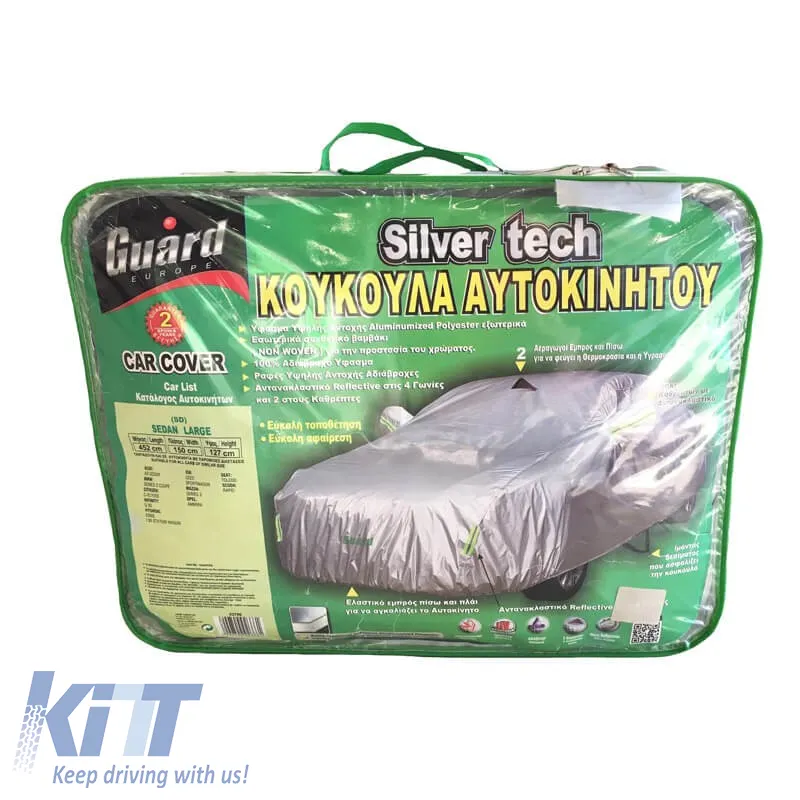 Car Cover Guard "SilverTech" Sedan Large 452x150x127cm
