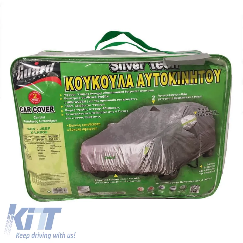 Car Cover Guard "SilverTech" suitable for Jeep / SUV X-Large 505x180x137cm