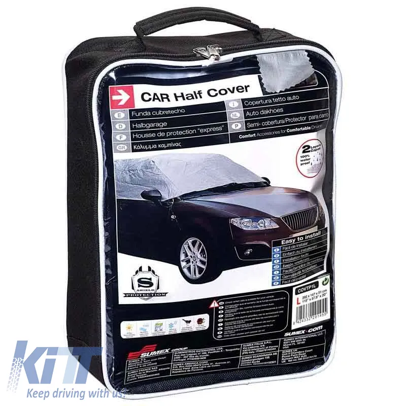 Car Cover Half Cover+ Large 292x147x51cm