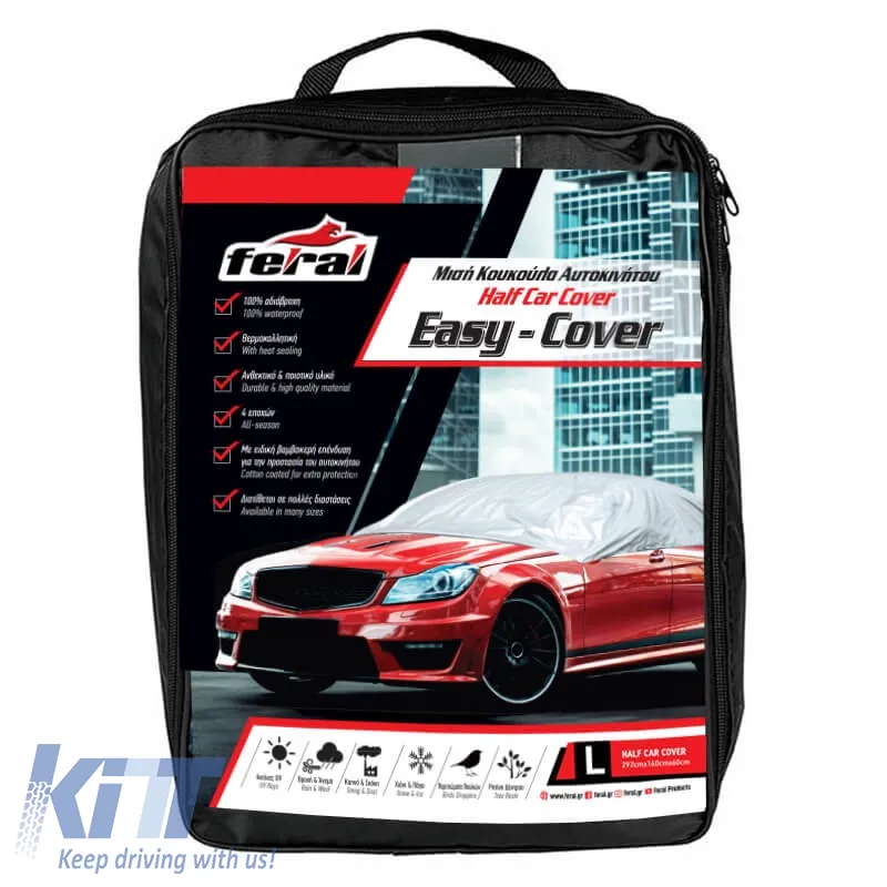 Car Cover Half Feral Large 292x160x60cm