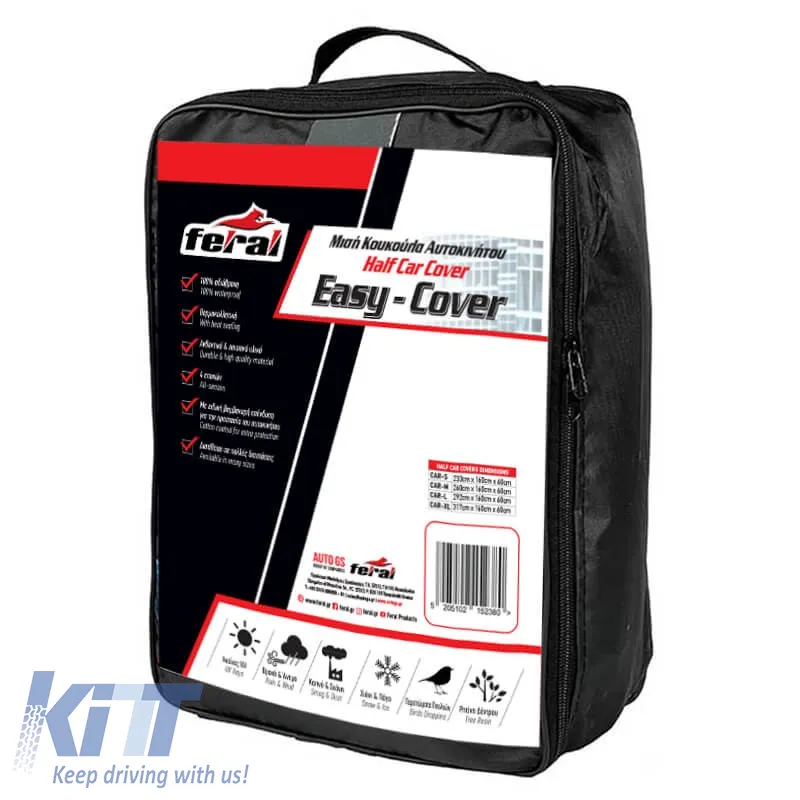 Car Cover Half Feral Large 292x160x60cm