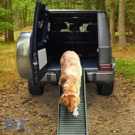 Car Dog Ramp Entry Aid Anti-Slip Foldable Olive Green 155x40cm up to 90Kg