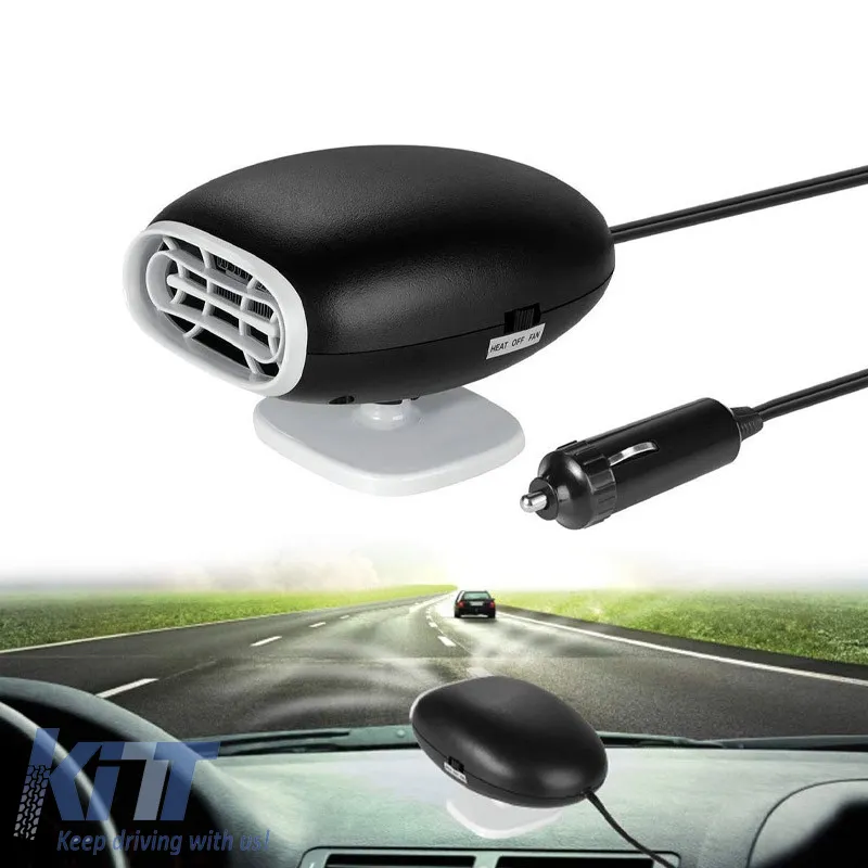 Car Heater / Defroster Plug In Lighter 12 Volt 150 Watt Black / White Color 15270