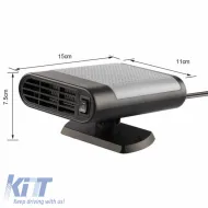 Car Heater / Defroster Plug In Lighter 12 Volt 150 Watt Black/Grey Color 15273-image-6306427